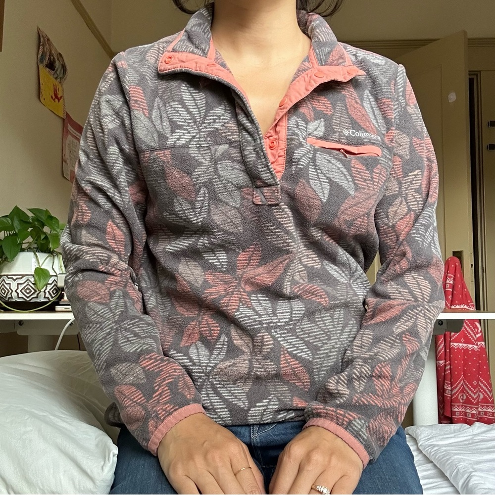 Columbia Floral Pull-over Half-Zip